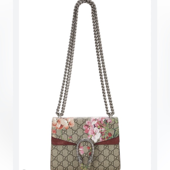 ❤️2XHP🎉NWT GUCCI MINI DIONYSUS GG BLOOM FLORAL HANDBAG - Picture 12 of 12